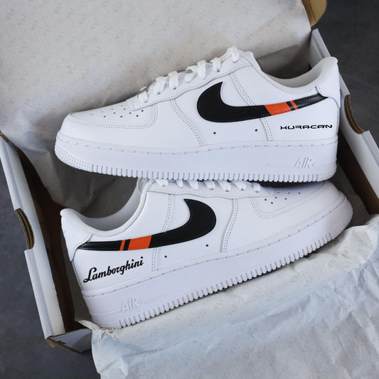 nike air force 1 custom lamborghini huracan supercar sneaker street racing luxury lifestyle