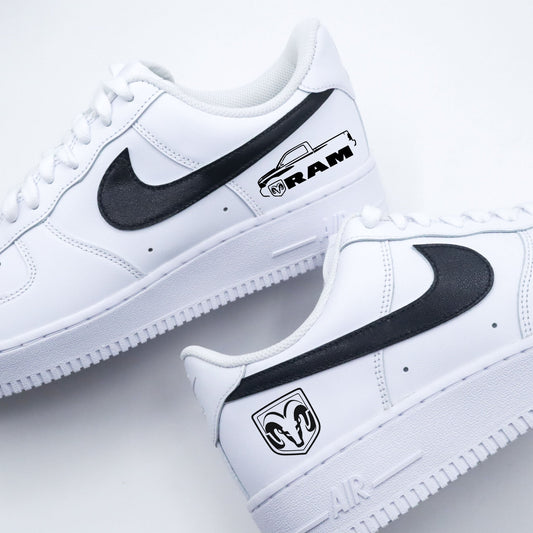 nike air force 1 custom dodge ram pickup us muscle truck sneaker streetwear off road