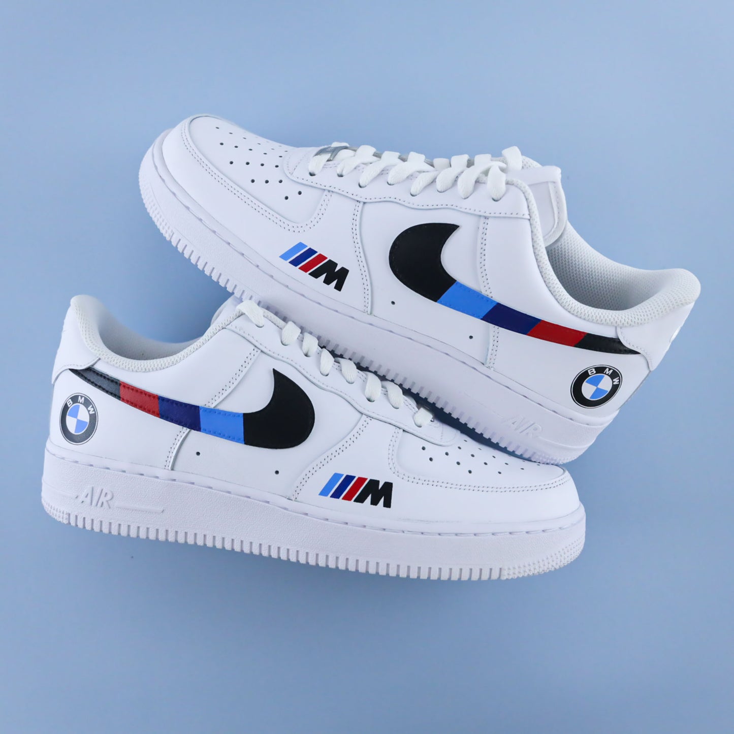 Nike Air Force 1 custom BMW M Motorsport – baskets personnalisées Pack M Power – sneakers street racing circuit