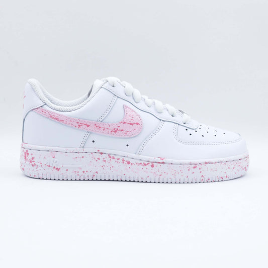 nike air force 1 custom splash rose sneakers custom af1 pastel et baskets personnalisées pour femme nike rose clair