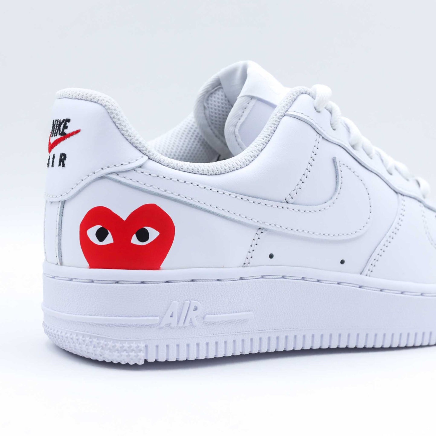 nike air force 1 custom cdg rouge noir sneakers nike comme des garçons af1 personnalisables pour homme