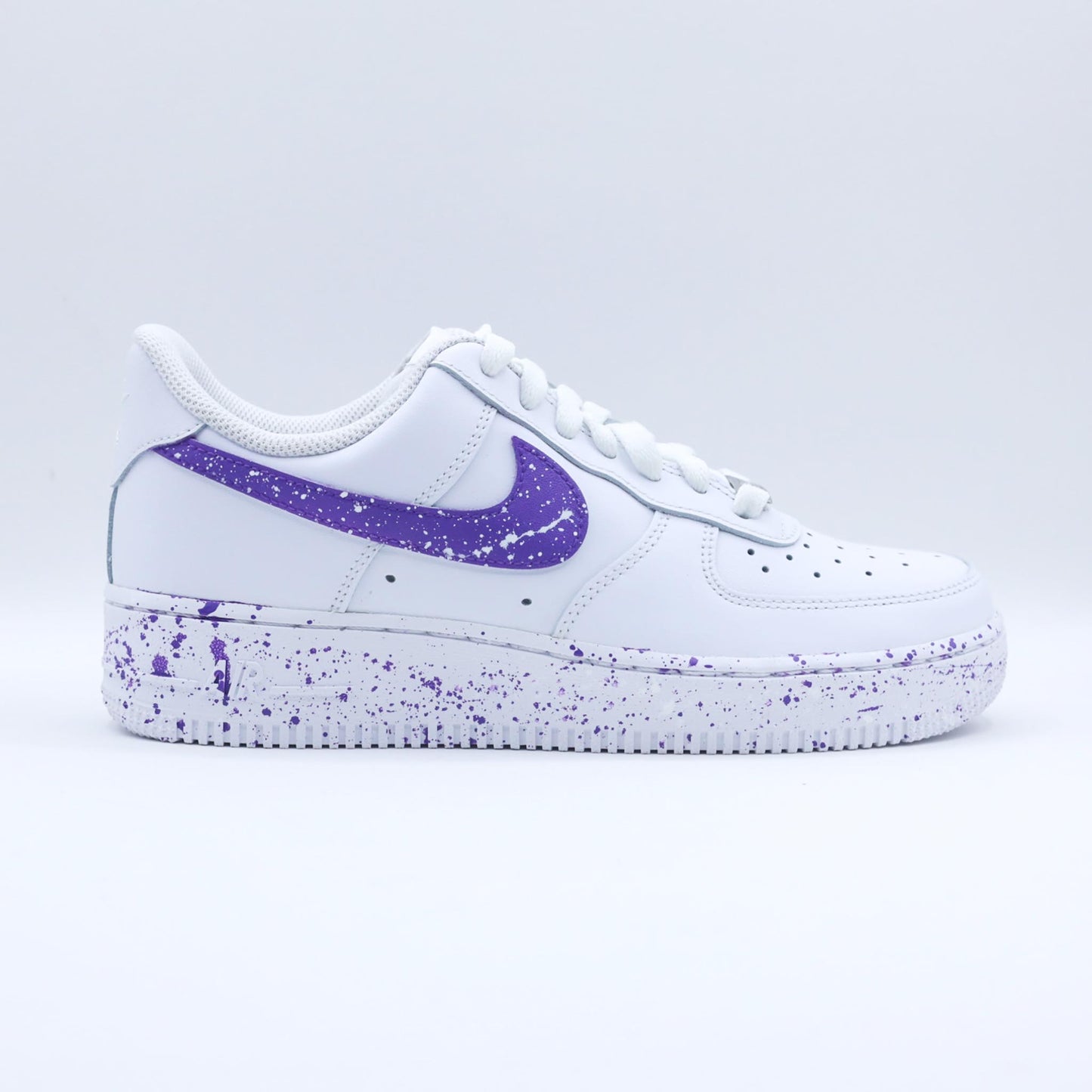 nike air force 1 custom splash violet sneakers custom femme baskets af1 personnalisable splash tâches de peinture