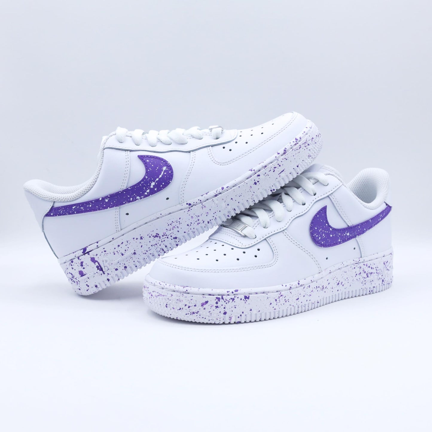 nike air force 1 custom splash violet sneakers custom femme baskets af1 personnalisable splash tâches de peinture