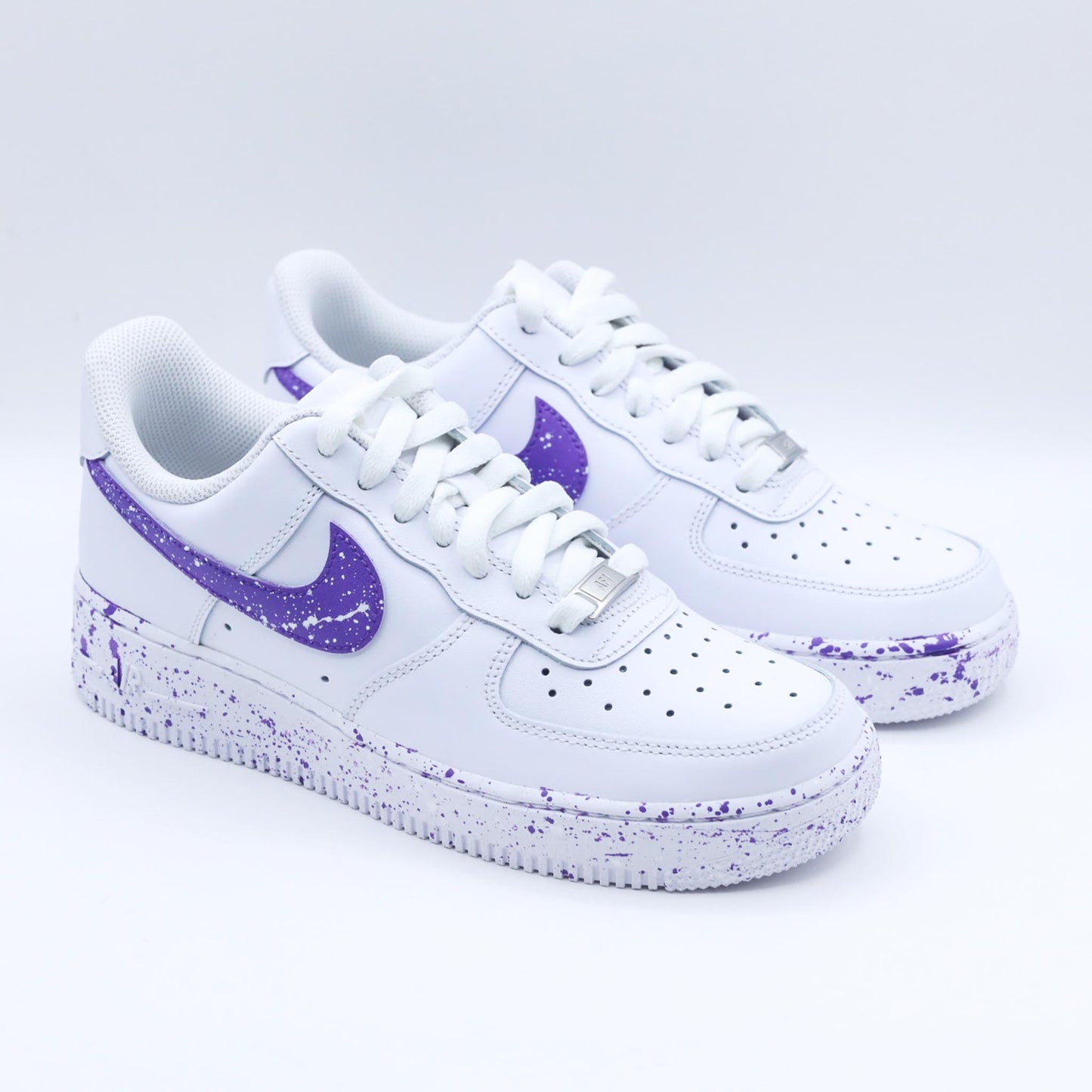 nike air force 1 custom splash violet sneakers custom femme baskets af1 personnalisable splash tâches de peinture