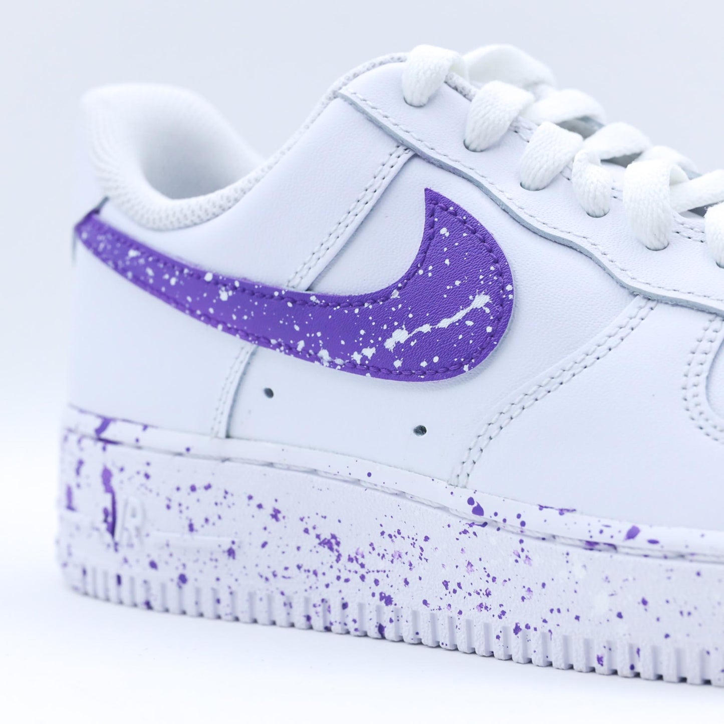 nike air force 1 custom splash violet sneakers custom femme baskets af1 personnalisable splash tâches de peinture
