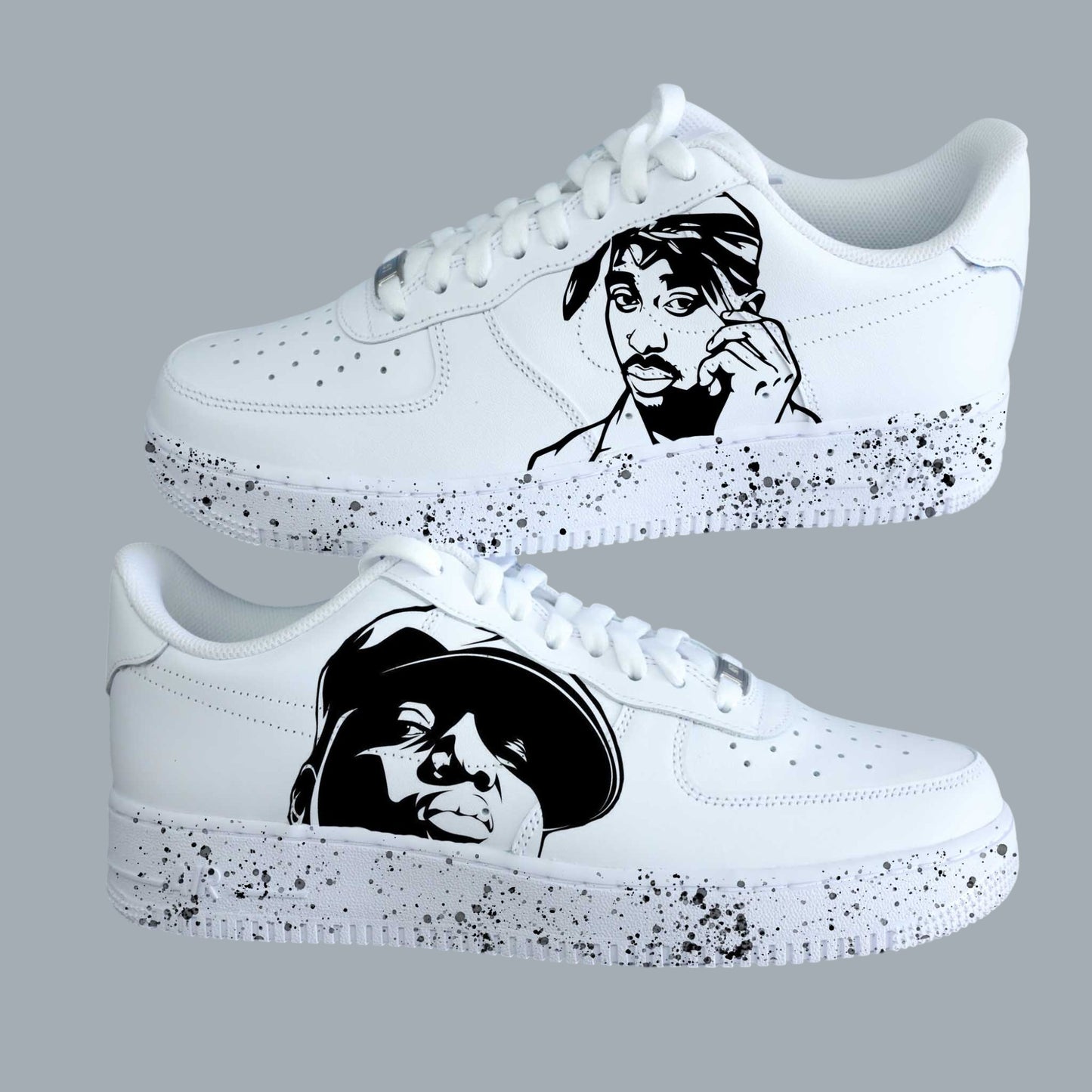 nike air force 1 custom 2pac af1 tupac shakur sneakers custom homme rap nike notorious big eminem baskets thug life
