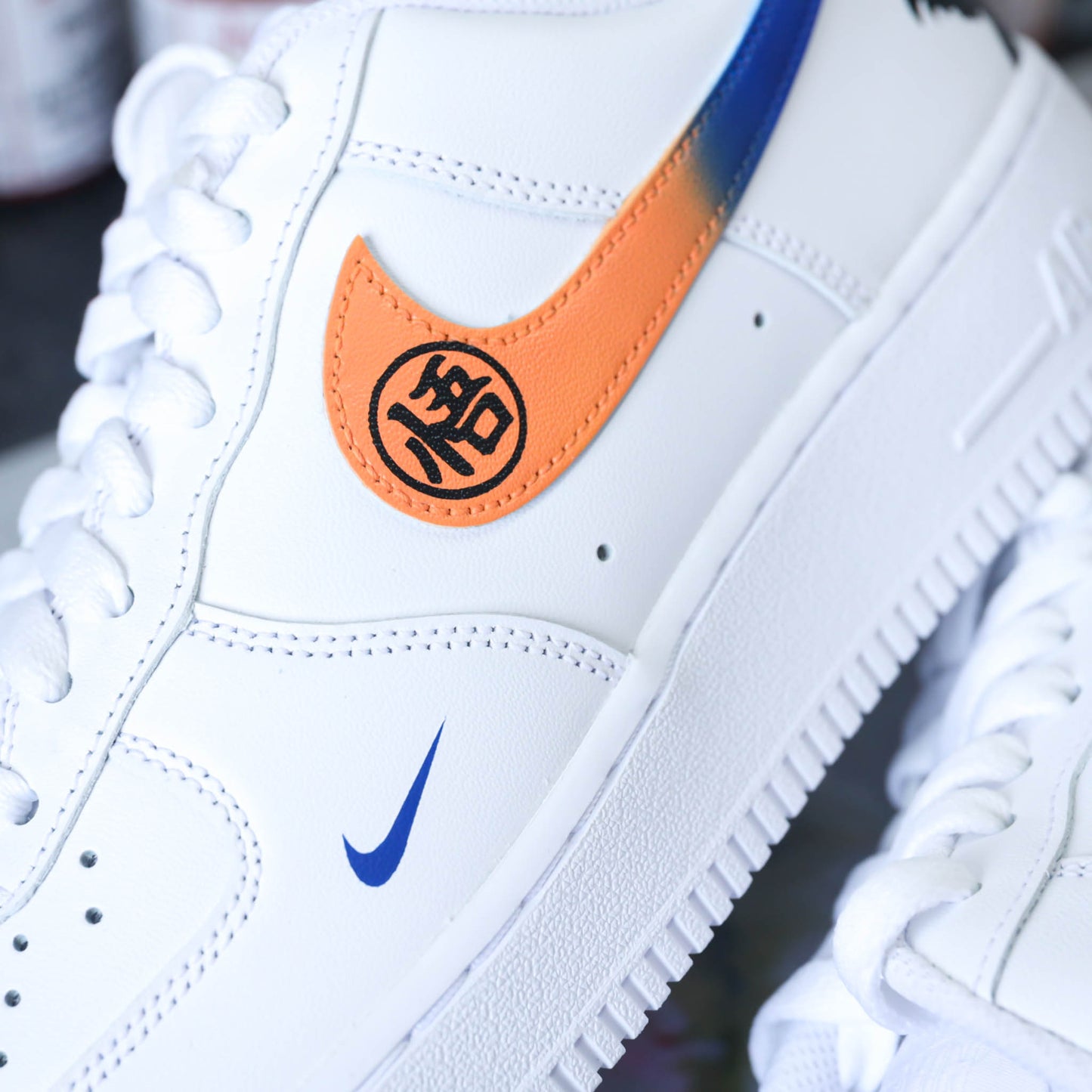 nike air force 1 son goku dragon ball z sneakers custom manga dbz pour homme nike orange bleu baskets vegeta