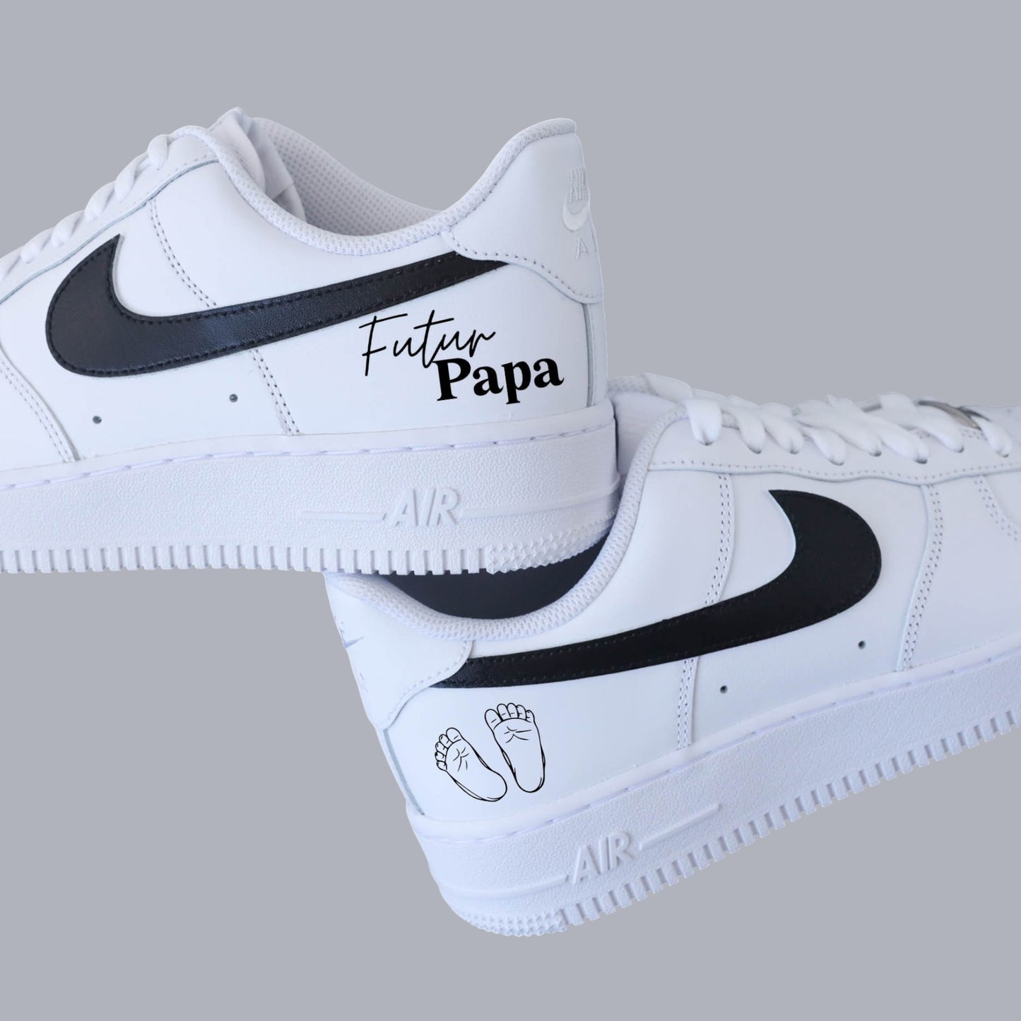 sneakers personnalisées futur papa cadeau naissance homme air force 1 futur papa sneakers personnalisées pour naissance, idée cadeau de naissance