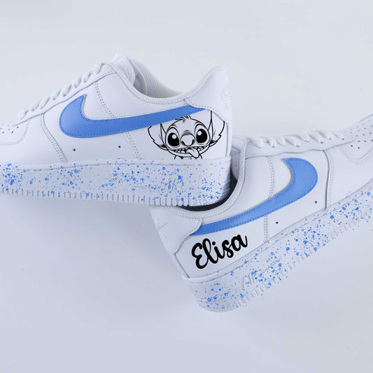 nike air force 1 custom stitch nike disney personnalisées baskets custom pastel enfants