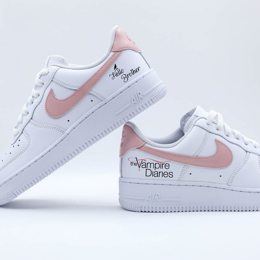 air force 1 custom vampire diaries baskets nike custom hello brother damon salvatore baskets personnalisées série vampire nike fille personnalisable
