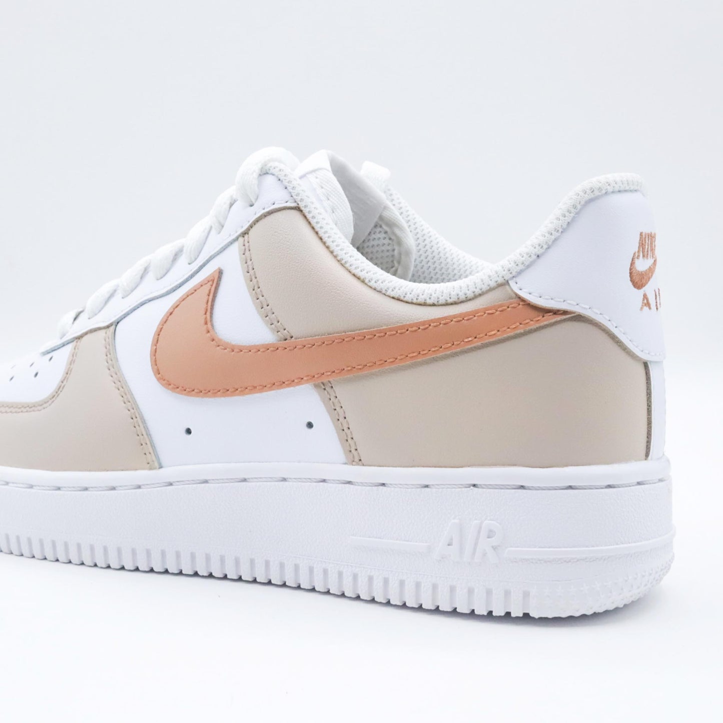 nike air force 1 custom beige terra cotta sneakers custom pour femme af1 personnalisable nike custom pastel