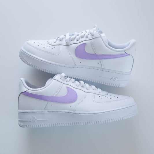 nike air force 1 violet lila baskets custom pour femme nike violette af1 pastel