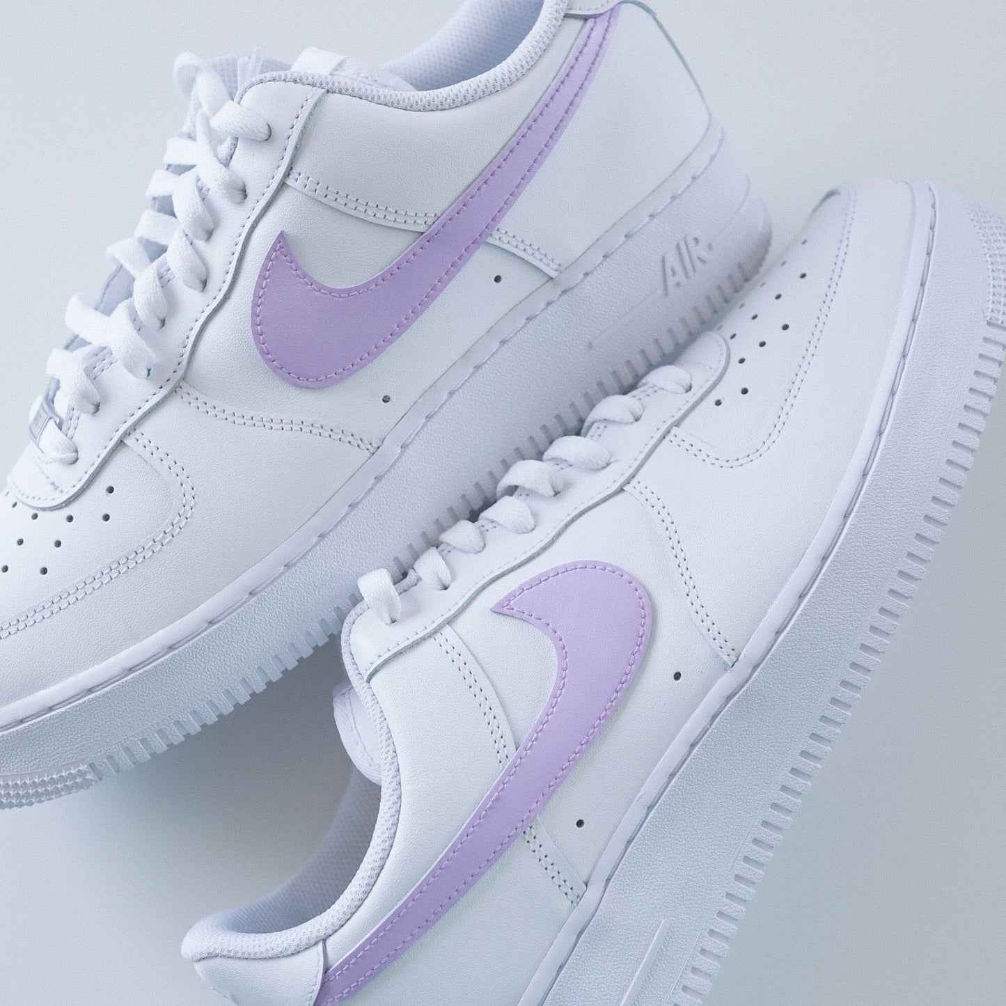 nike air force 1 violet lila baskets custom pour femme nike violette af1 pastel