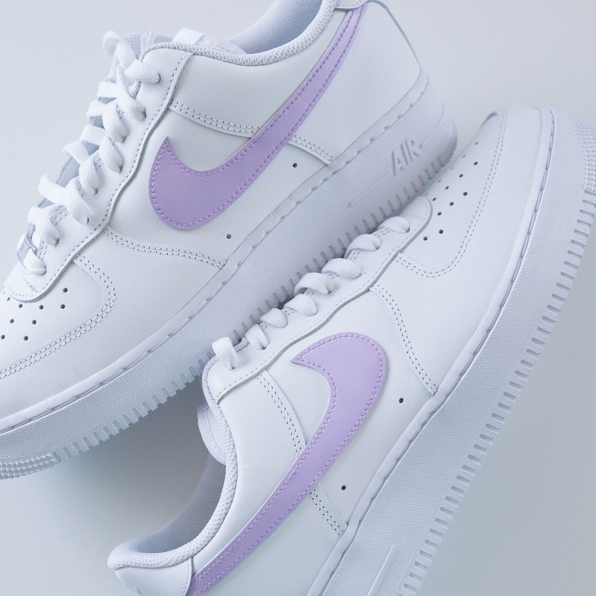 nike air force 1 violet lila baskets custom pour femme nike violette af1 pastel