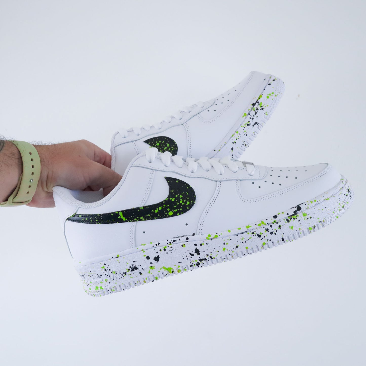 Air Force 1 custom orange splash - sneakers personnalisées unisexe AF1 personnalisables