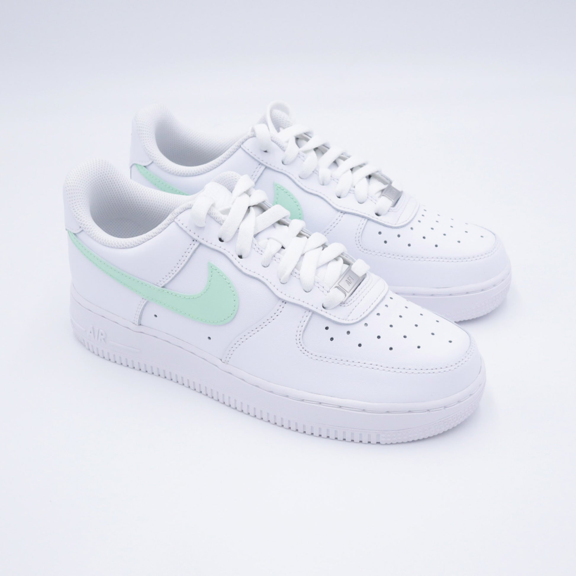 nike air force 1 vert pastel menthe sneakers custom femme af1 custom sage green