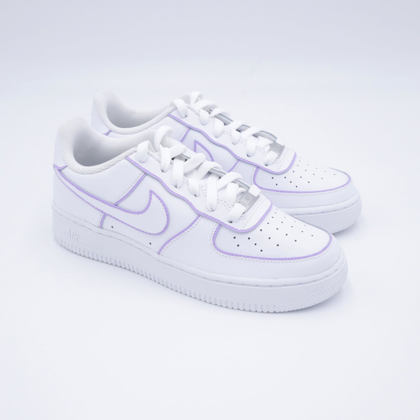 nike air force 1 custom pastel outline lila sneakers custom af1 violette pur femme