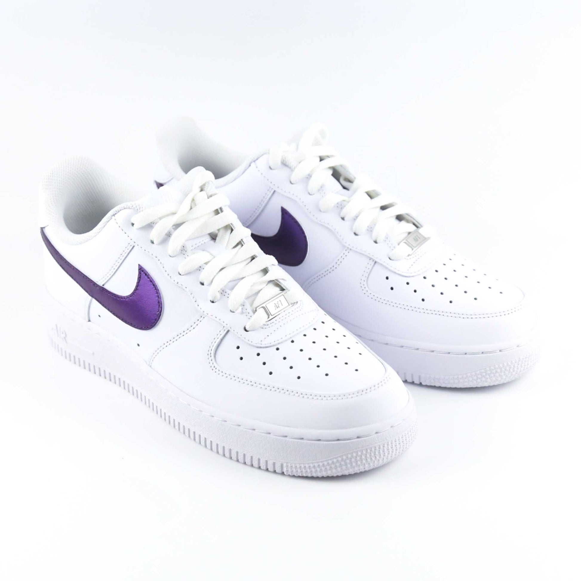 nike air force one custom violet métallisé baskets custom pour femme nike af1 pastel sneakers custom personnalisable