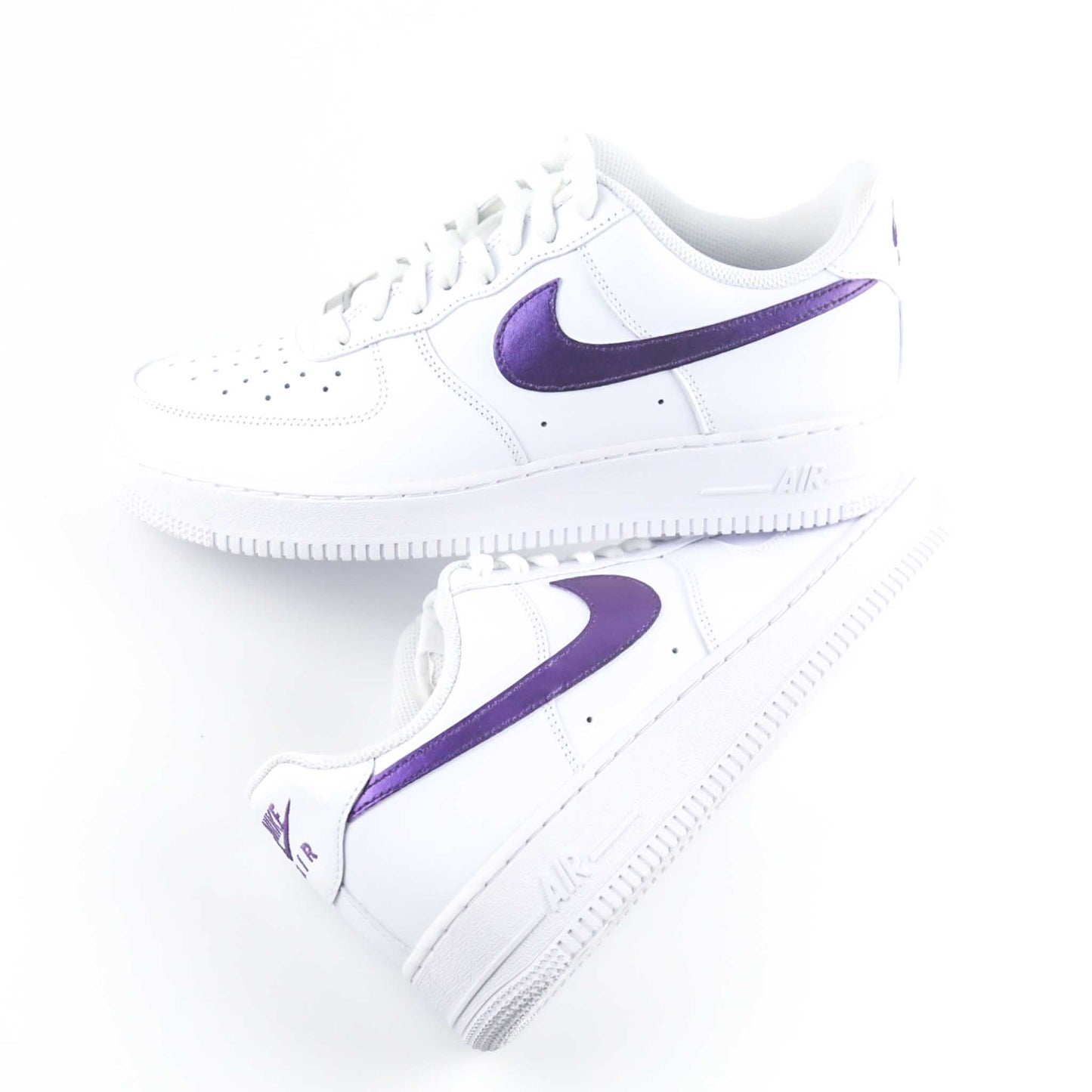 nike air force one custom violet métallisé baskets custom pour femme nike af1 pastel sneakers custom personnalisable