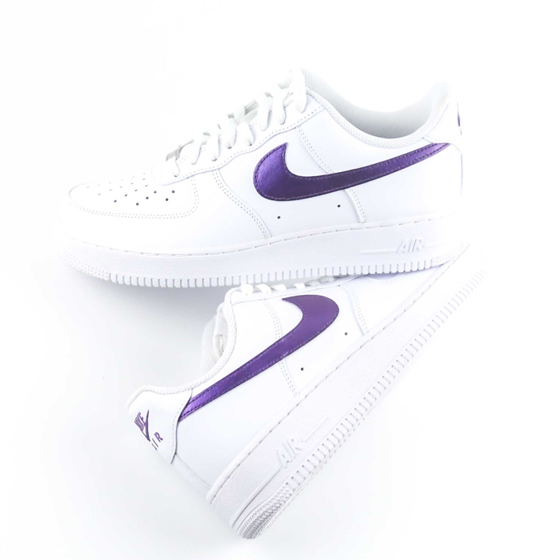 nike air force one custom violet métallisé baskets custom pour femme nike af1 pastel sneakers custom personnalisable