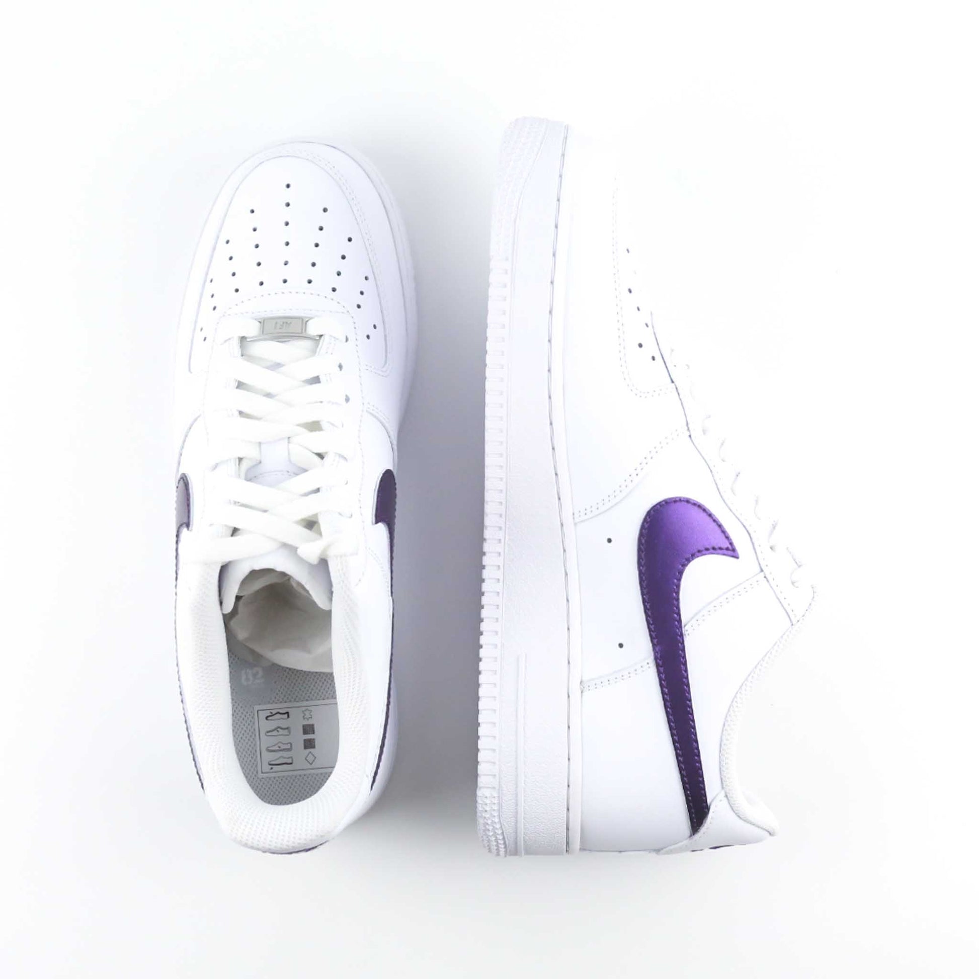 nike air force one custom violet métallisé baskets custom pour femme nike af1 pastel sneakers custom personnalisable
