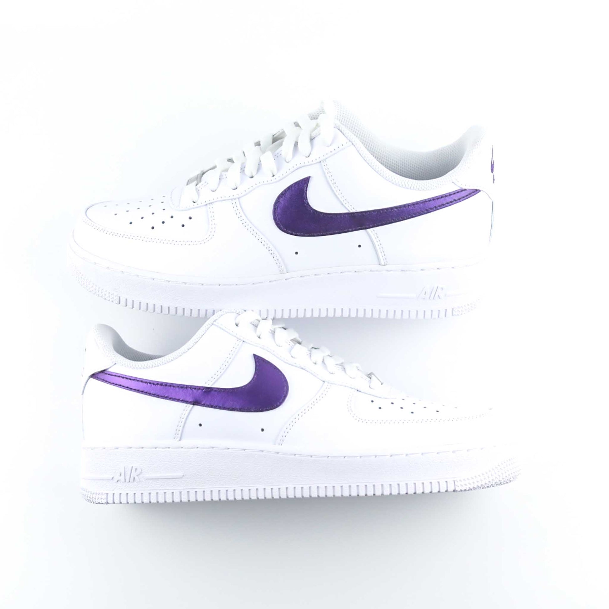 nike air force one custom violet métallisé baskets custom pour femme nike af1 pastel sneakers custom personnalisable