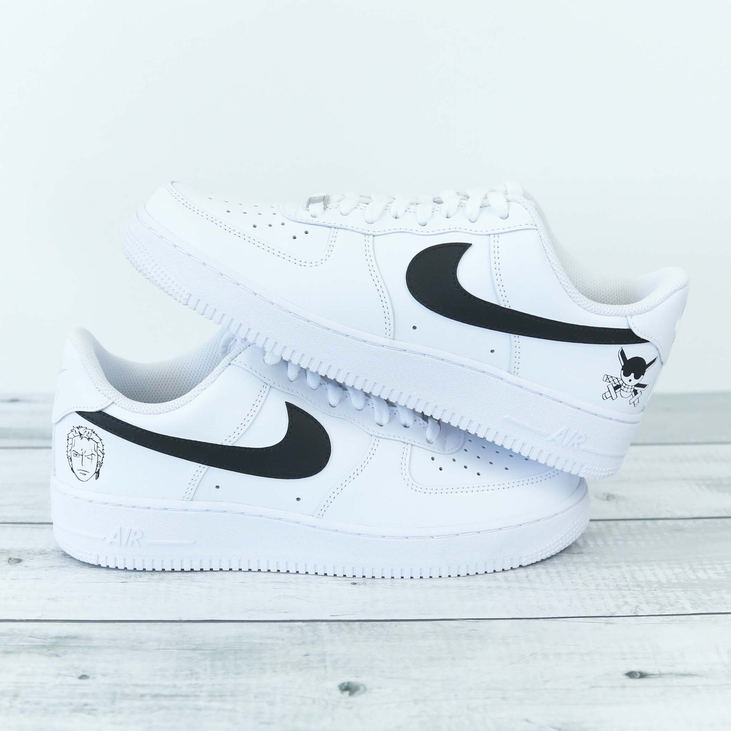 nike air force one custom roronoa zoro af1 one piece nike manga baskets custom luffy sneakers personnalisé homme