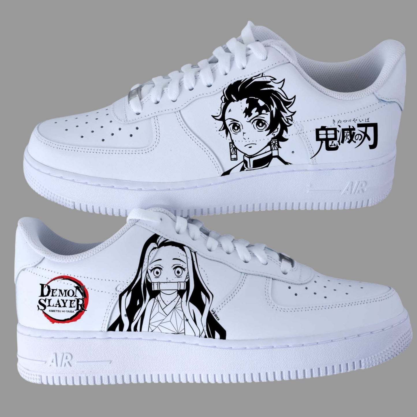 nike air force 1 custom demon slayer sneakers custom nike manga af1 personnalisable baskets custom naruto