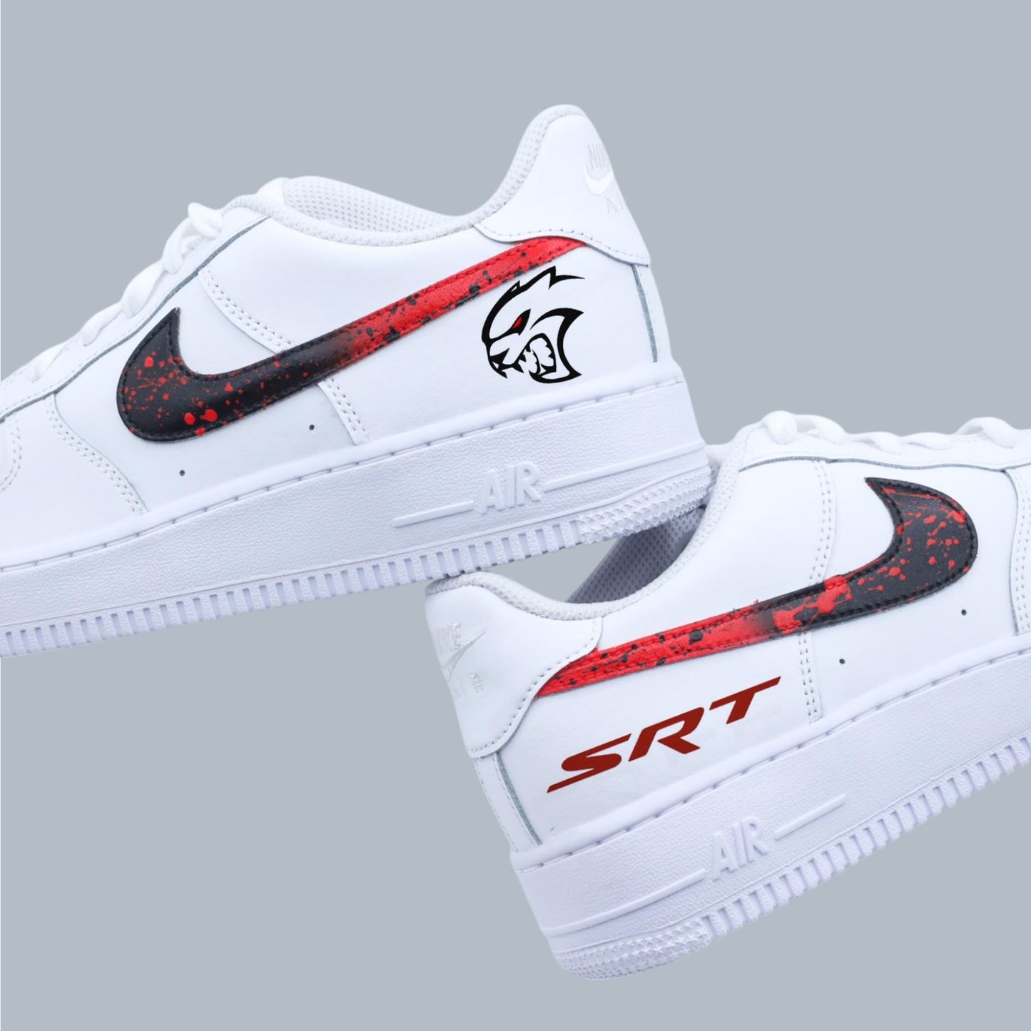 nike air force 1 custom srt hellcat sneakers custom dodge challenger muscle car pour homme sneakers custom homme af1 personnalisable