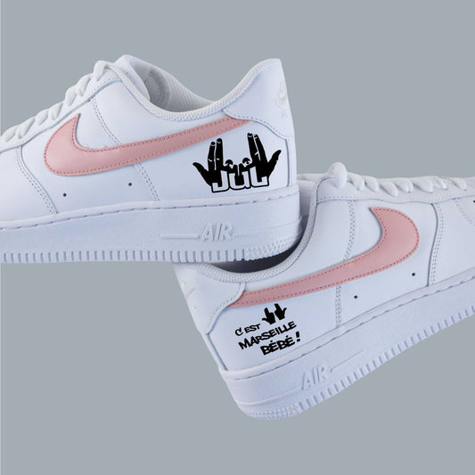 nike air force 1 custom jul nike marseille bébé sneakers custom rap baskets custom femme nike rose pastel or platine