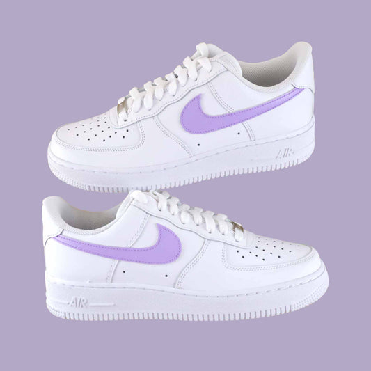 nike air force 1 lila baskets personnalisé pour femme nike af1 violette