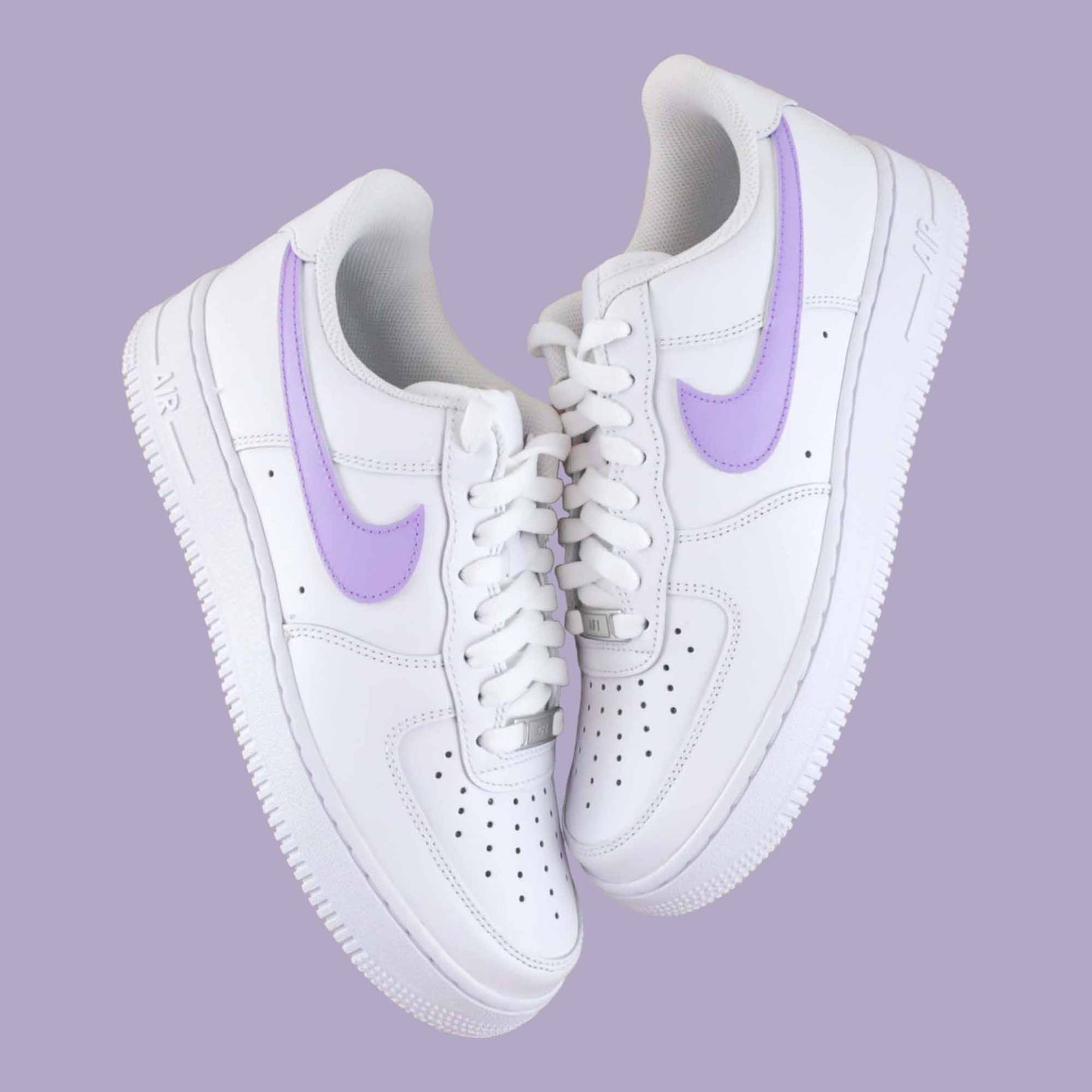 nike air force 1 lila baskets personnalisé pour femme nike af1 violette