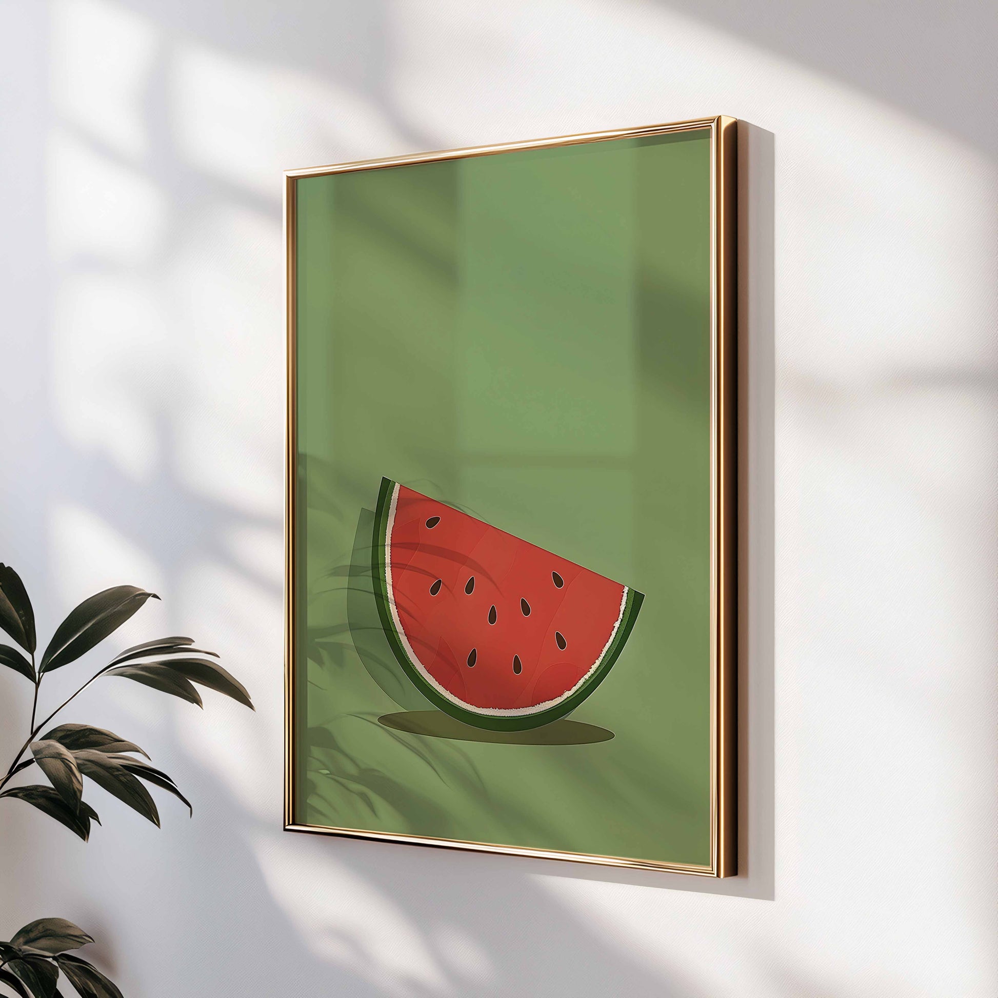 poster design pastèque minimaliste décoration murale