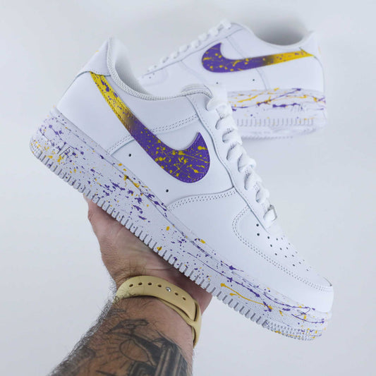 nike air force 1 custom lakers sneakers custom lebron james los angeles nike nba kobe bryant af1 mamba nike king james