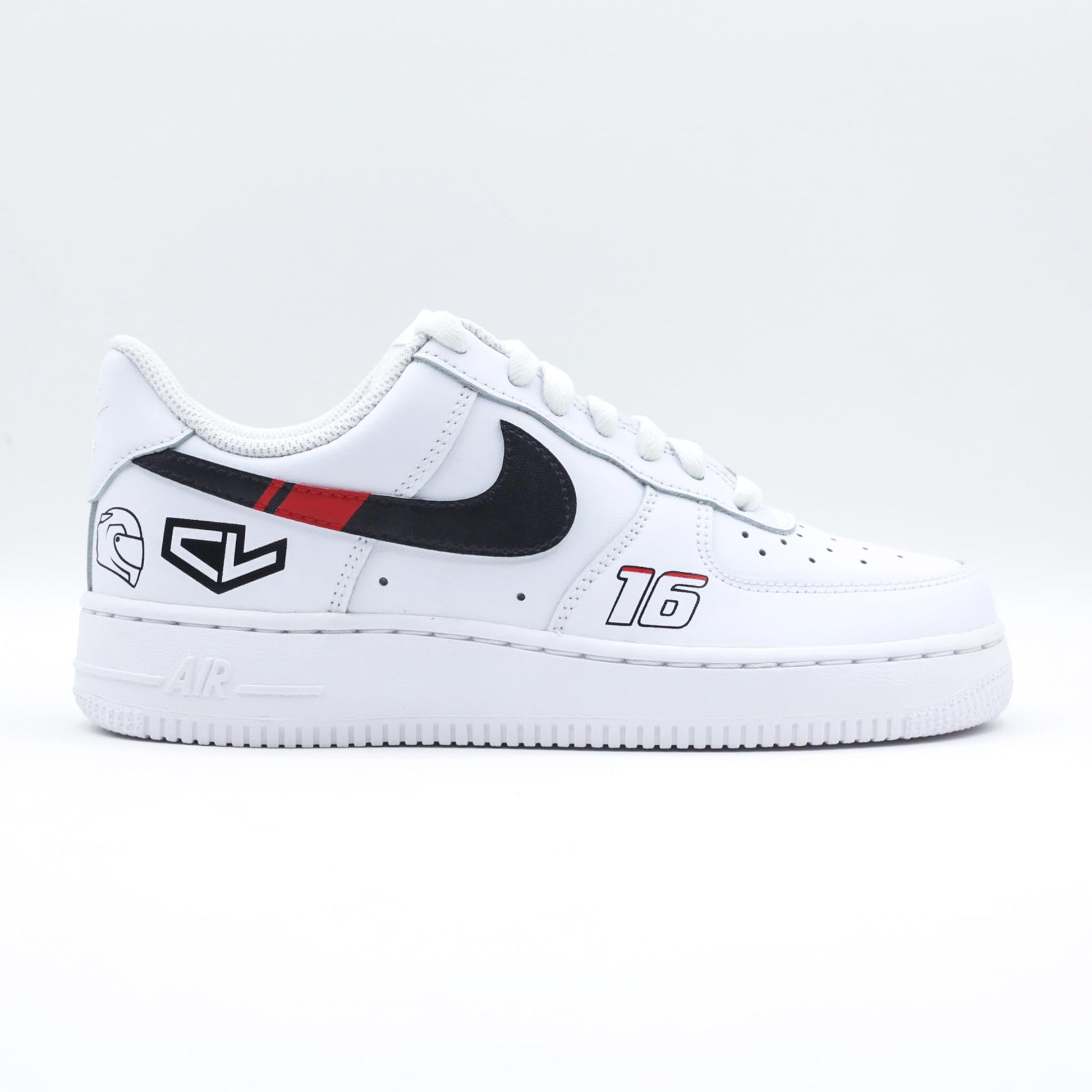 nike air force 1 custom charles leclerc sneakers custom af1 formule 1 nike verstappen nike ferrari pour homme baskets F1