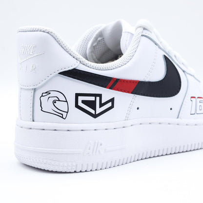 nike air force 1 custom charles leclerc sneakers custom af1 formule 1 nike verstappen nike ferrari pour homme baskets F1