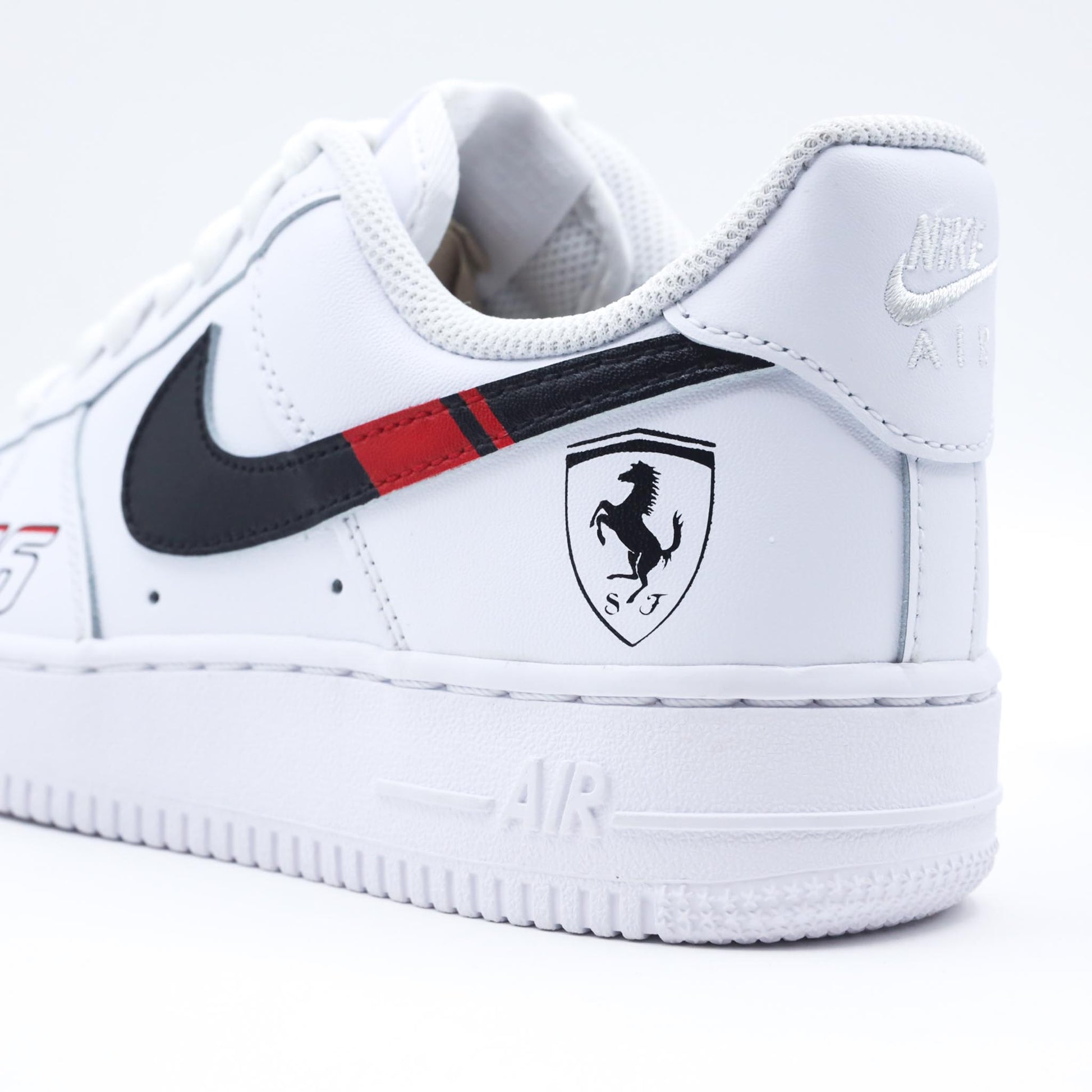 nike air force 1 custom charles leclerc sneakers custom af1 formule 1 nike verstappen nike ferrari pour homme baskets F1