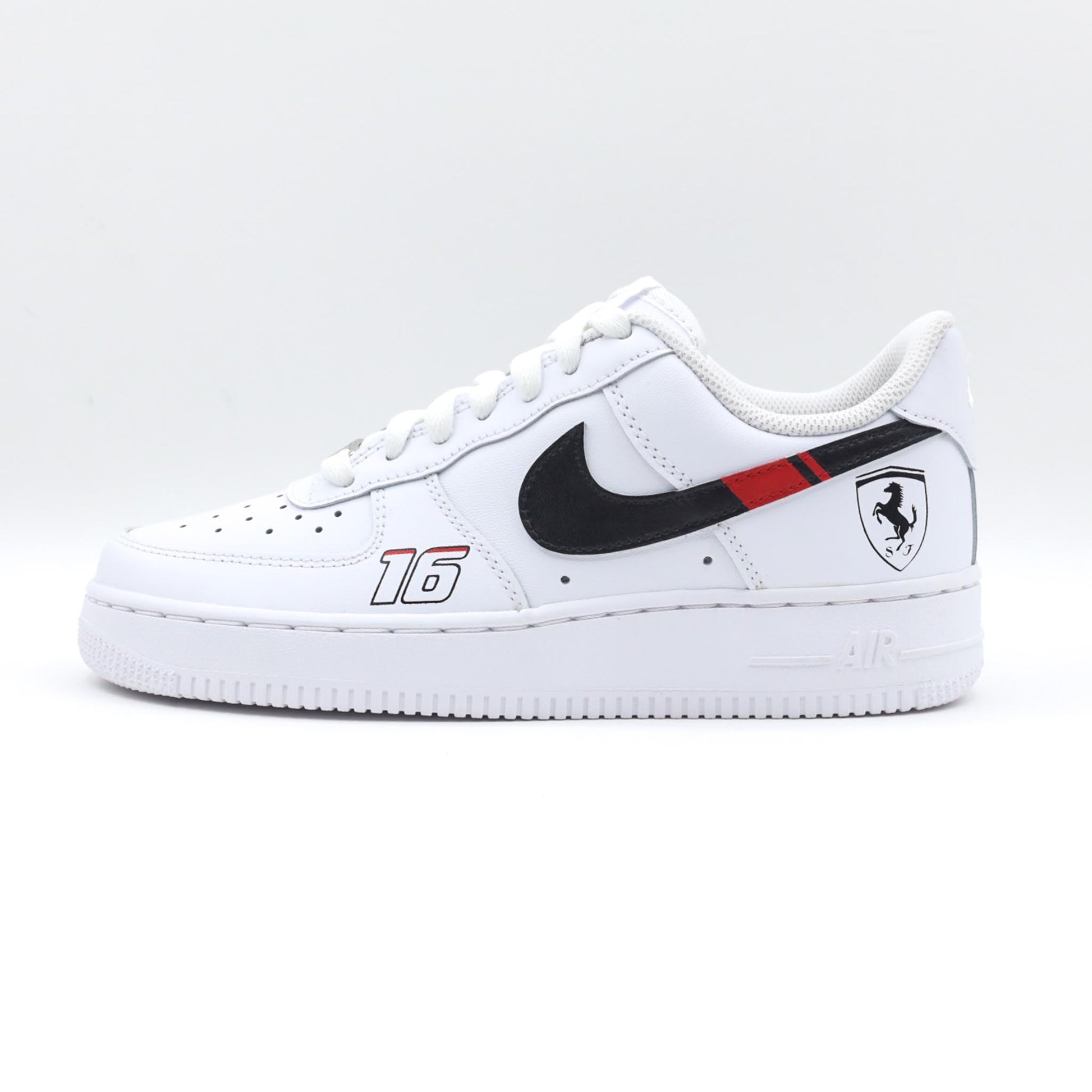 nike air force 1 custom charles leclerc sneakers custom af1 formule 1 nike verstappen nike ferrari pour homme baskets F1