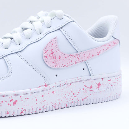 nike air force 1 custom splash rose sneakers custom af1 pastel et baskets personnalisées pour femme nike rose clair 