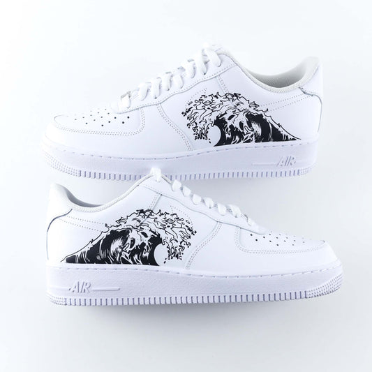 nike air force 1 custom vague kanagawa hokusai sneakers custom japon kawaii af1 personnalisable pour homme nike manga 