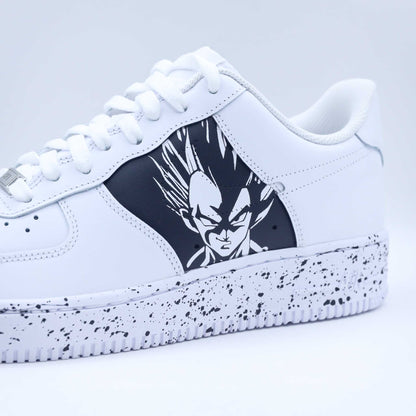 nike air force 1 custom vegeta dragon ball z sneakers custom manga pour homme af1 personnalisé goku dbz 