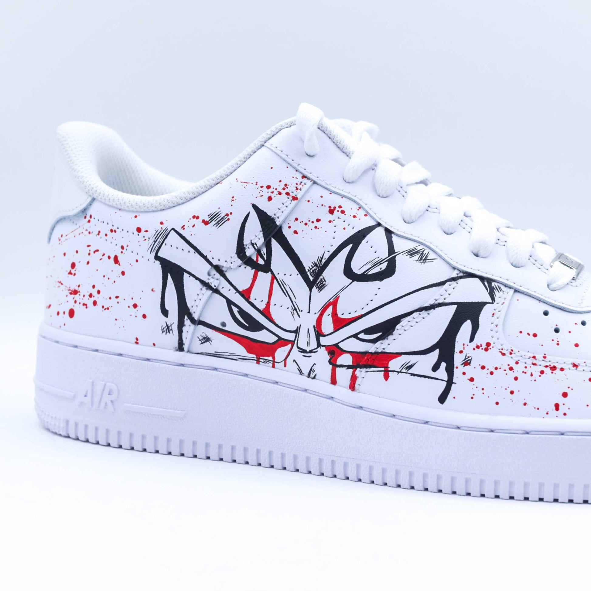 nike air force 1 custom vegeta sneakers custom dbz nike af1 manga animé air force goku dragon ball z 