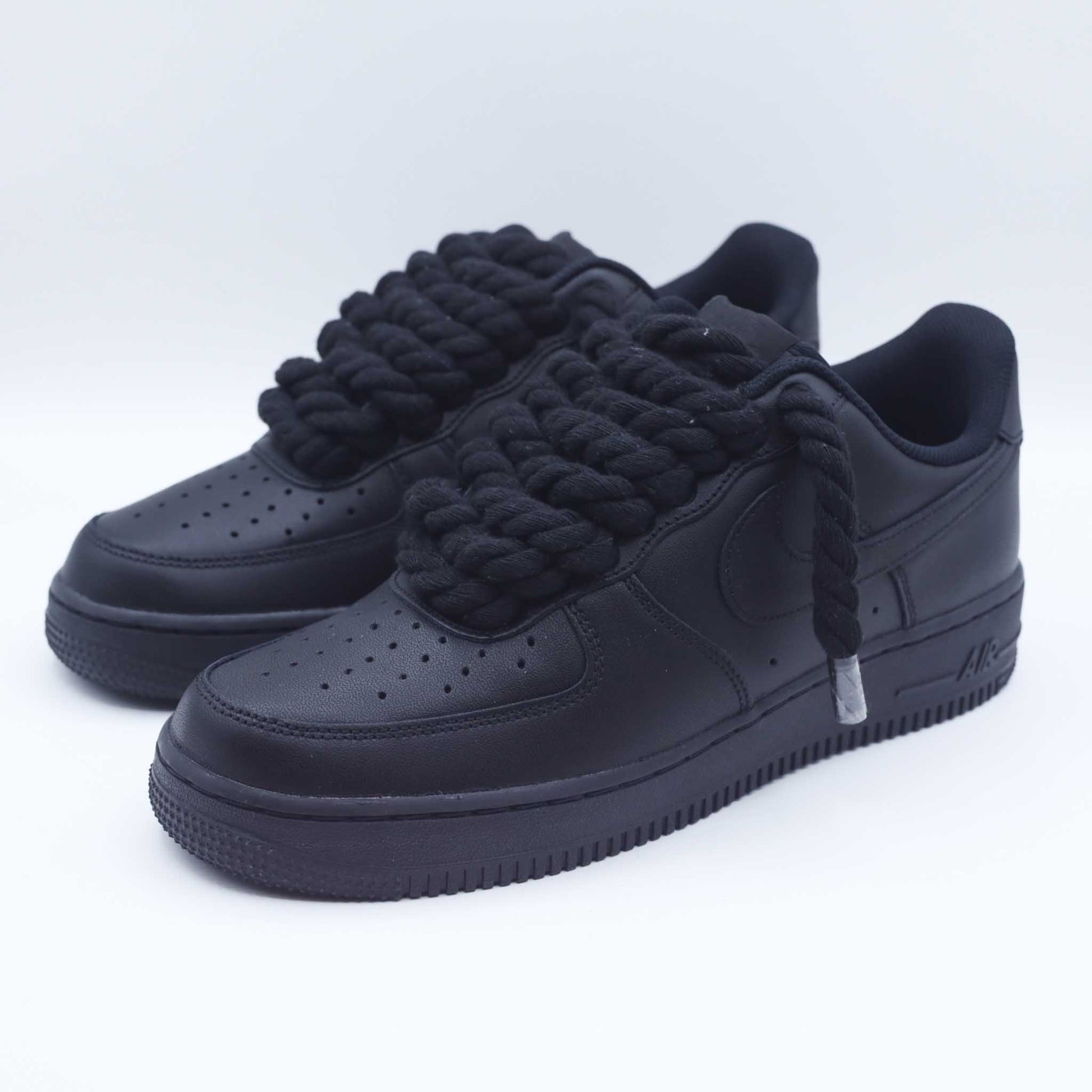 nike air force 1 custom rope laces black gros lacets en corde af1 big laces homme sneakers custom corde 