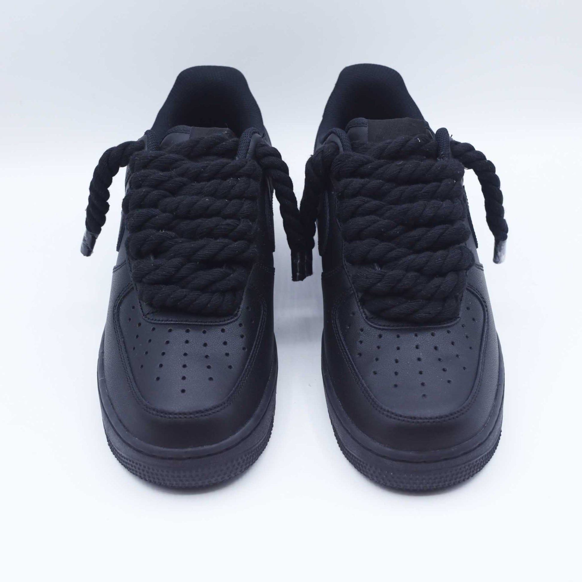 nike air force 1 custom rope laces black gros lacets en corde af1 big laces homme sneakers custom corde 