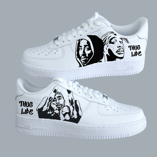 nike air force 1 custom 2pac af1 tupac shakur sneakers custom homme rap nike notorious big eminem baskets thug life 