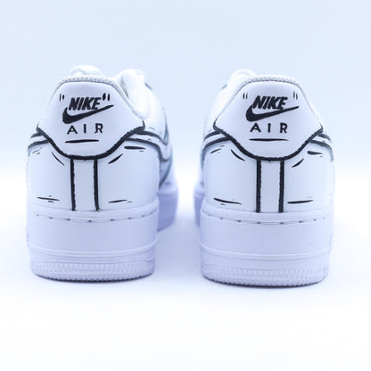 nike air force 1 cartoon noir et blanc nike af1 custom unisexe sketch draw