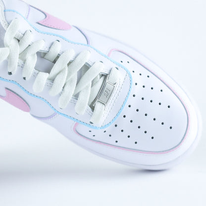 Nike Air Force 1 custom pastel rose, bleu ciel et violet lavande – basket personnalisée multicolore