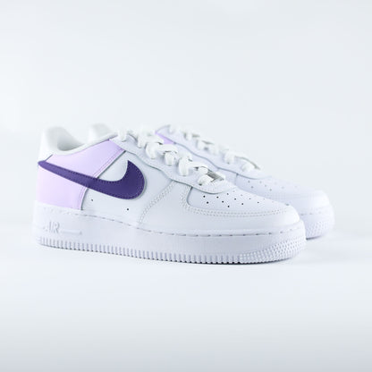 "nike air force 1 custom lavande violet - basket personnalisée fait main pour homme et femme"