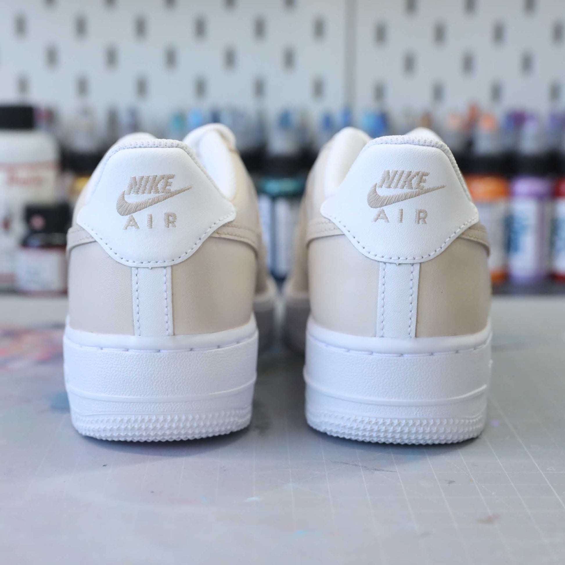 nike air force 1 custom beige sable nike cappuccino af1 custom pastel baskets latte macchiato sneakers custom unisexe