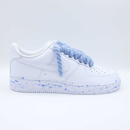 nike air force 1 rope laces bleu splash sneakers custom homme nike gros lacet corde af1 personnalisable